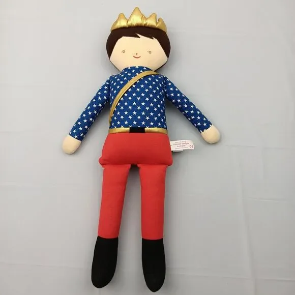 Handsome Prince Cuddle Toy Alimrose Design Australia Hand Embroidered Face 18in - Picture 2 of 11